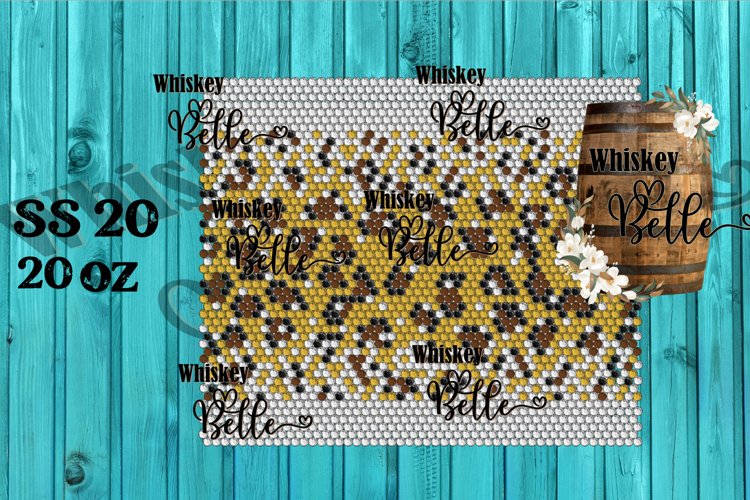 Leopard Ombre SS20 20oz Rhinestone Template