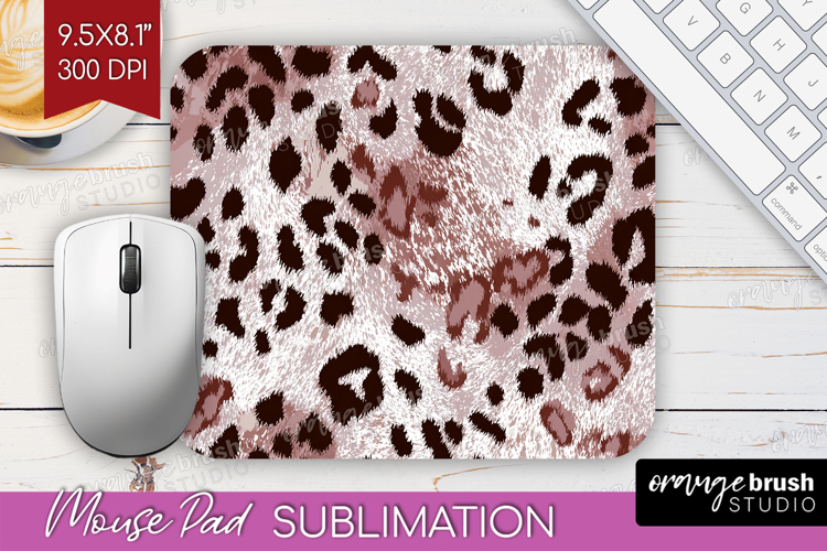 Leopard Print Mouse Pad Sublimation - Animal Print Mousepad