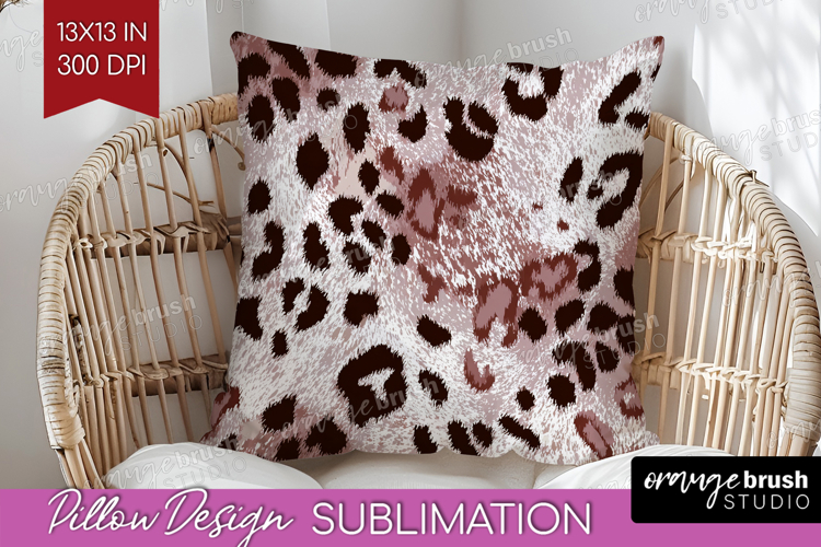 Leopard Print Pillow Sublimation - Animal Print Pillow Cover