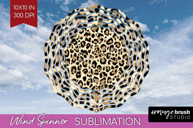 Leopard Print Wind Spinner Sublimation PNG - Animal Print