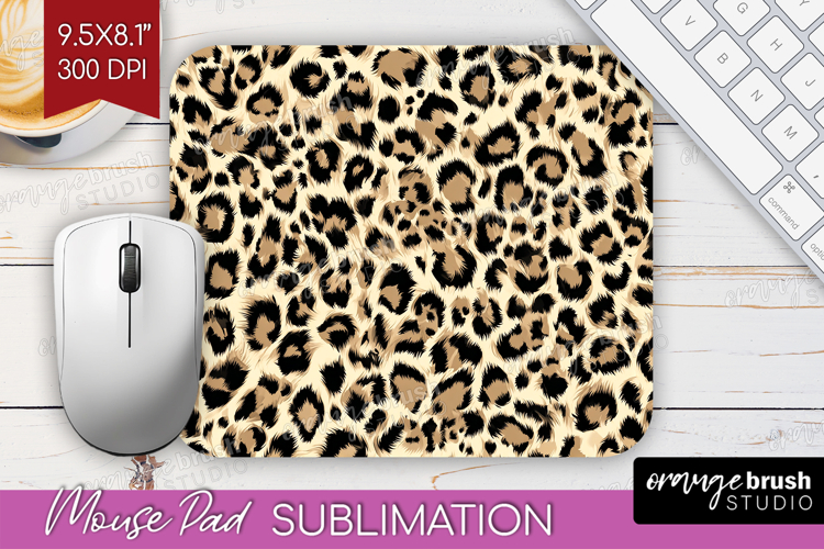 Leopard Print Mouse Pad Sublimation - Animal Print Mousepad