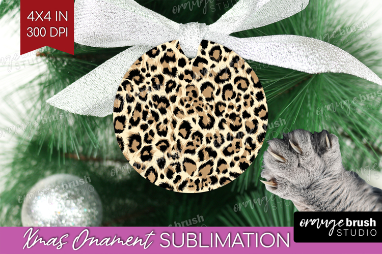 Leopard Print Ornament PNG - Animal Print PNG Sublimation