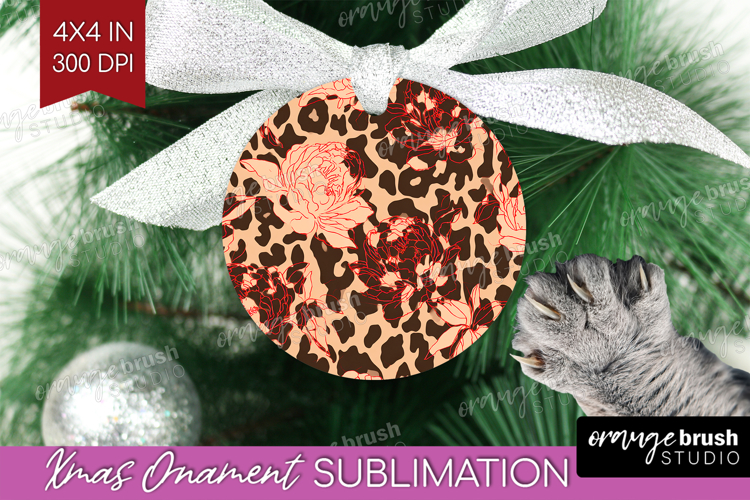 Leopard Print Ornament PNG - Animal Print PNG Sublimation