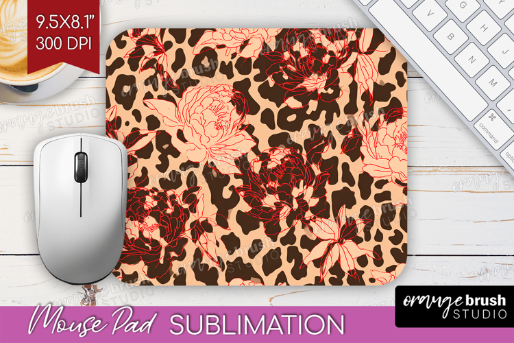 Leopard Print Mouse Pad Sublimation - Animal Print Mousepad