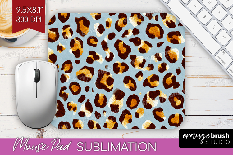 Leopard Print Mouse Pad Sublimation - Animal Print Mousepad