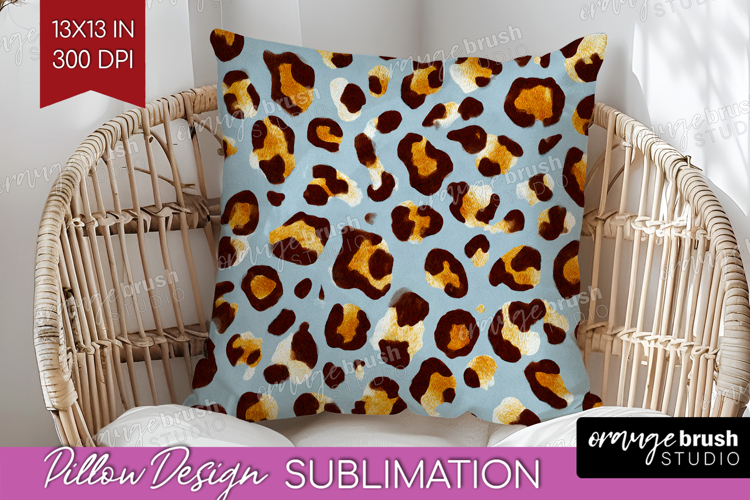 Leopard Print Pillow Sublimation - Animal Print Pillow Cover