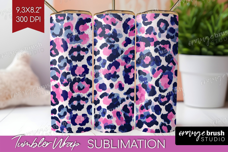 Leopard Print Tumbler Wrap - Animal Print Tumbler PNG