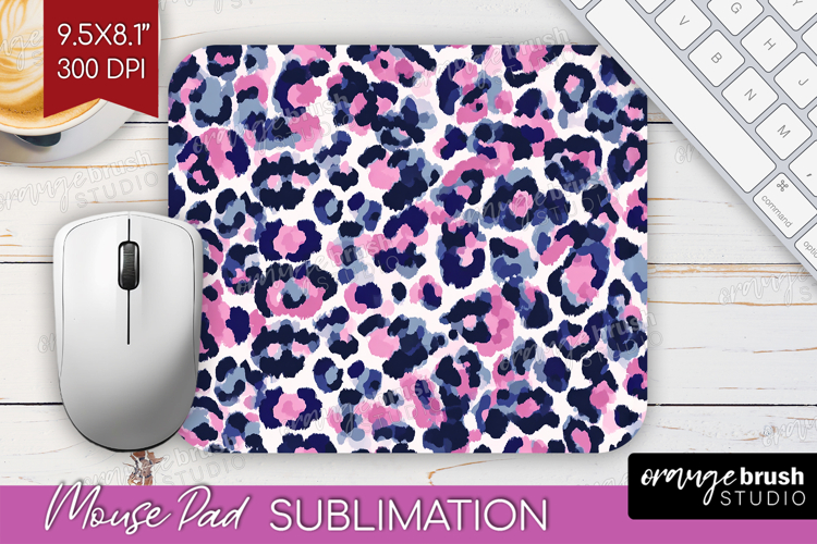 Leopard Print Mouse Pad Sublimation - Animal Print Mousepad