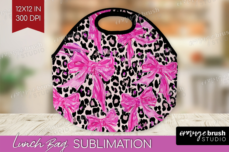 Leopard Print Lunch Bag - Animal Print Lunch Bug PNG