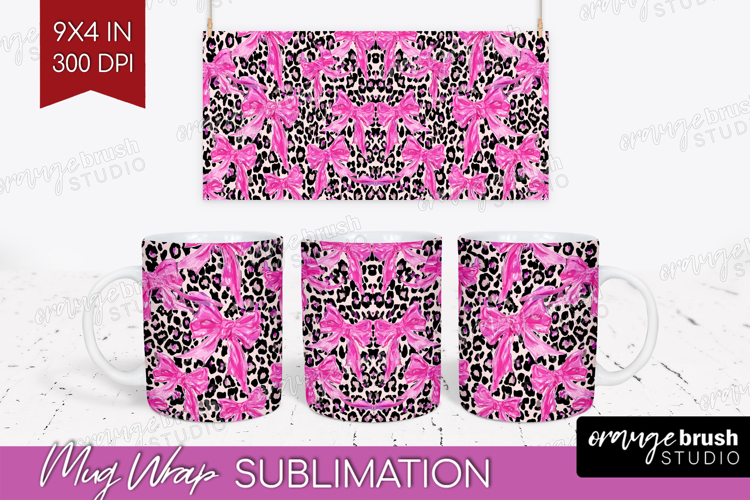 Leopard Print Mug Wrap - Animal Print Mug PNG Sublimation