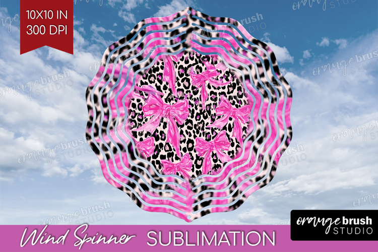 Leopard Print Wind Spinner Sublimation PNG - Animal Print