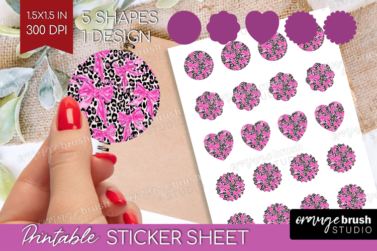 Leopard Print Round Sticker - Animal Print Printable Sticker