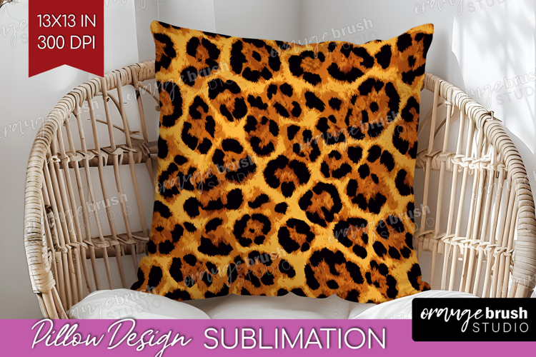 Leopard Print Pillow Sublimation - Animal Print Pillow Cover