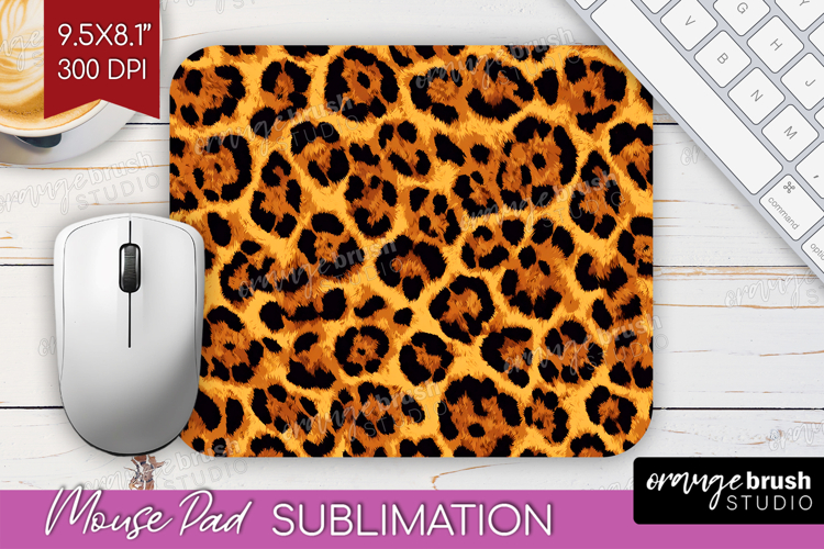 Leopard Print Mouse Pad Sublimation - Animal Print Mousepad