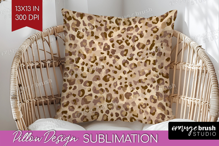 Leopard Print Pillow Sublimation - Animal Print Pillow Cover