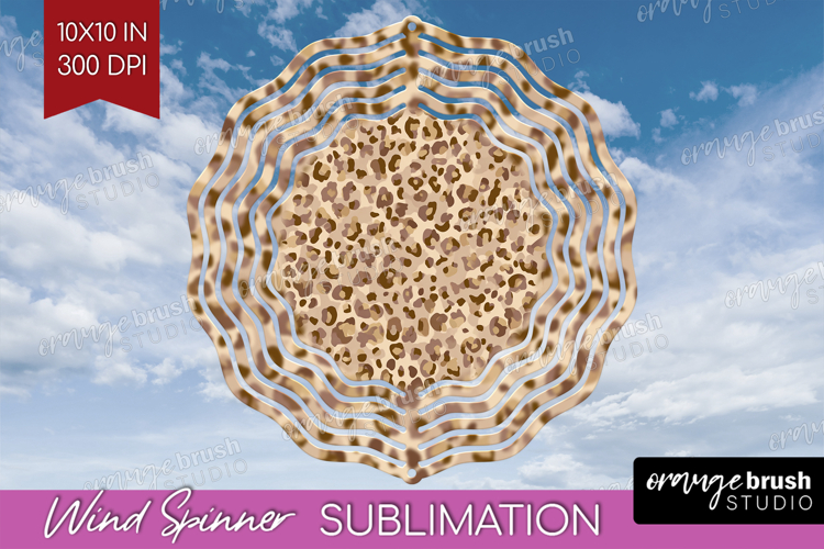 Leopard Print Wind Spinner Sublimation PNG - Animal Print