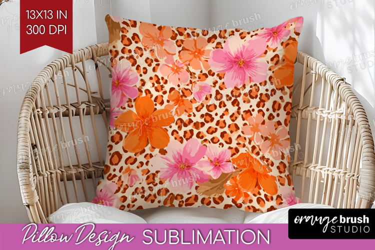 Leopard Print Pillow Sublimation - Animal Print Pillow Cover
