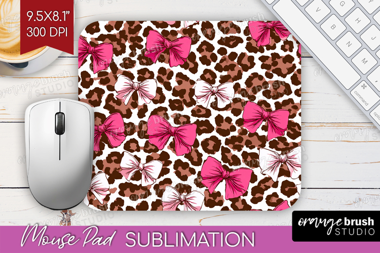 Leopard Print Mouse Pad Sublimation - Animal Print Mousepad