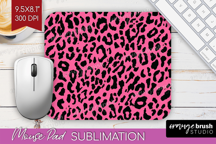 Leopard Print Mouse Pad Sublimation - Animal Print Mousepad