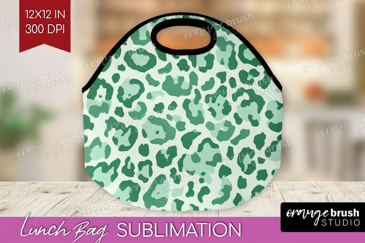 Leopard Print Lunch Bag - Animal Print Lunch Bug PNG
