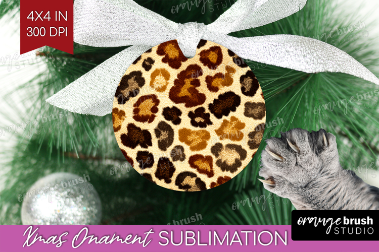 Leopard Print Ornament PNG - Animal Print PNG Sublimation