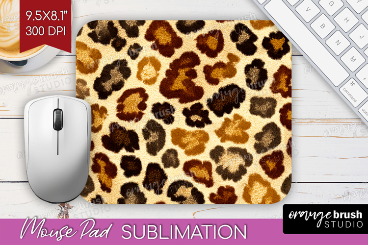 Leopard Print Mouse Pad Sublimation - Animal Print Mousepad