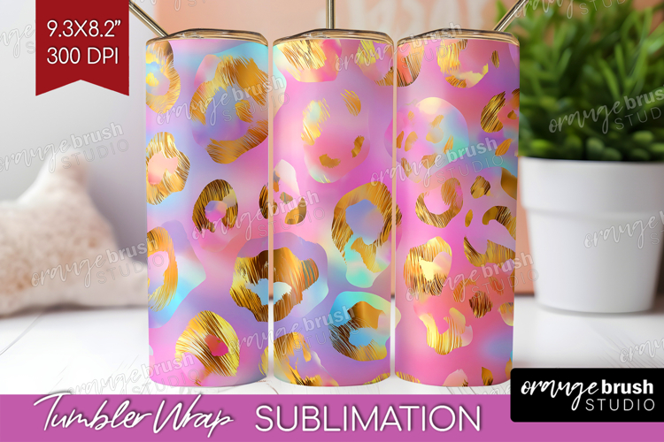 Leopard Print Tumbler Wrap - Animal Print Tumbler PNG