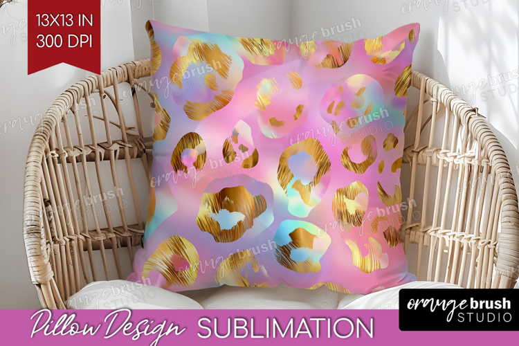 Leopard Print Pillow Sublimation - Animal Print Pillow Cover