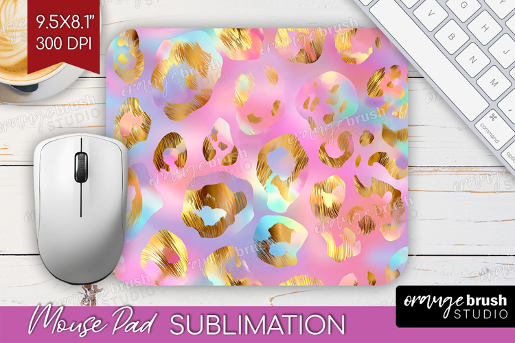 Leopard Print Mouse Pad Sublimation - Animal Print Mousepad