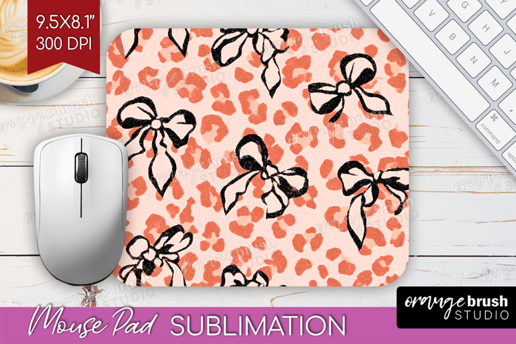Leopard Print Mouse Pad Sublimation - Animal Print Mousepad