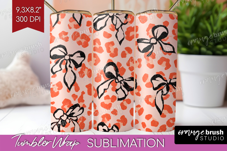 Leopard Print Tumbler Wrap - Animal Print Tumbler PNG