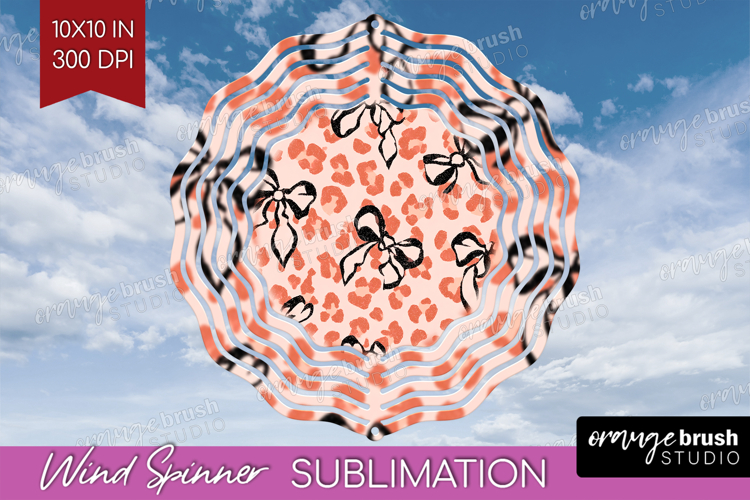 Leopard Print Wind Spinner Sublimation PNG - Animal Print