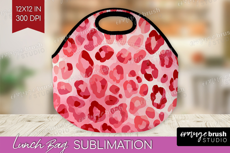 Leopard Print Lunch Bag - Animal Print Lunch Bug PNG