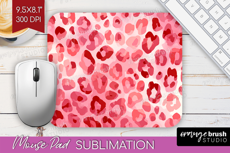 Leopard Print Mouse Pad Sublimation - Animal Print Mousepad