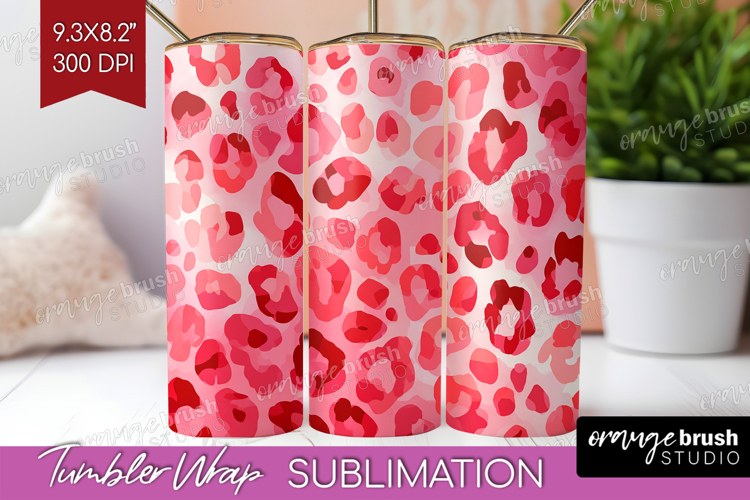 Leopard Print Tumbler Wrap - Animal Print Tumbler PNG