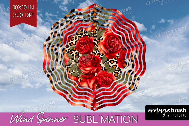 Leopard Print Wind Spinner Sublimation PNG - Animal Print