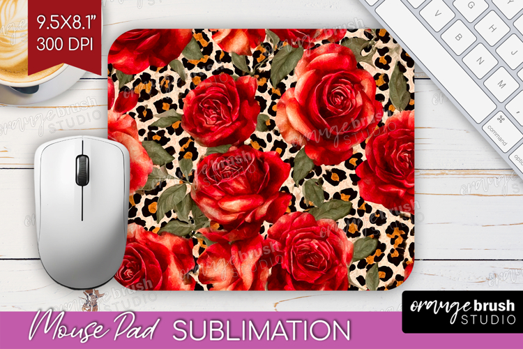 Leopard Print Mouse Pad Sublimation - Animal Print Mousepad