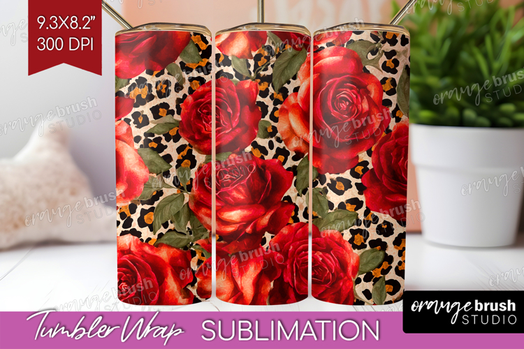 Leopard Print Tumbler Wrap - Animal Print Tumbler PNG