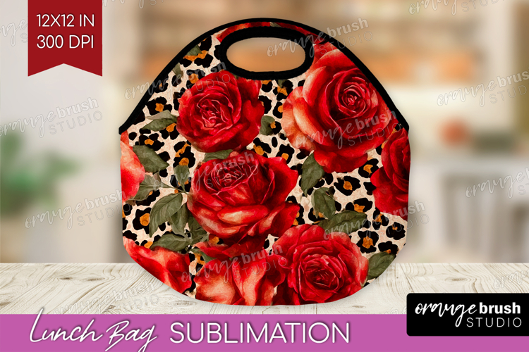 Leopard Print Lunch Bag - Animal Print Lunch Bug PNG