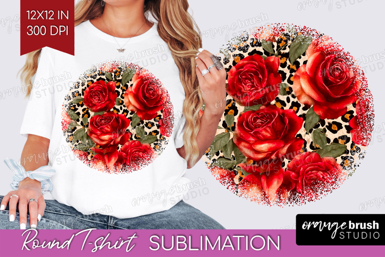 Leopard Print Round Tshirt Background - Animal Print PNG