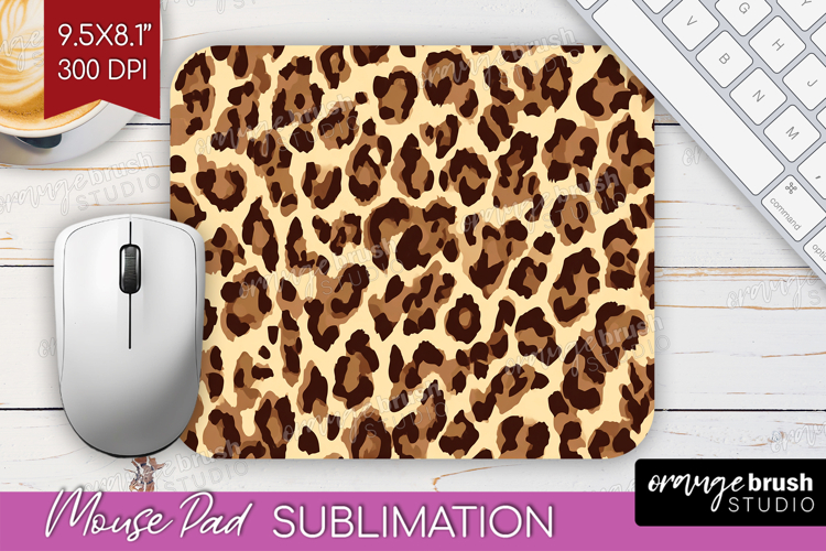 Leopard Print Mouse Pad Sublimation - Animal Print Mousepad