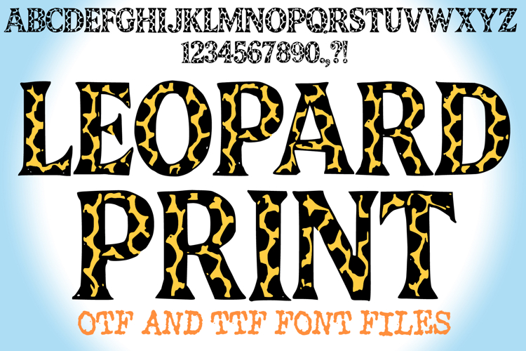 Leopard Print Fonts Image 4