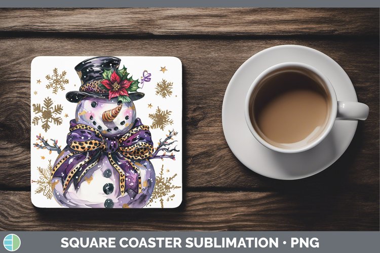 GorgeousLeopard Square Coaster design.
