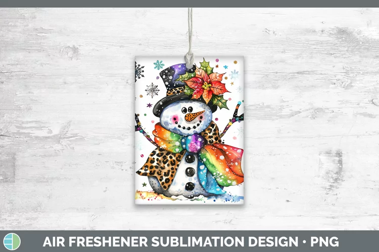 Leopard Rainbow Snowman Air Freshener Sublimation Car Freshe