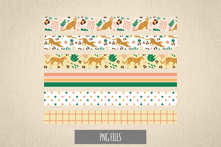 Leopard Seamless Pattern Strips example image 1