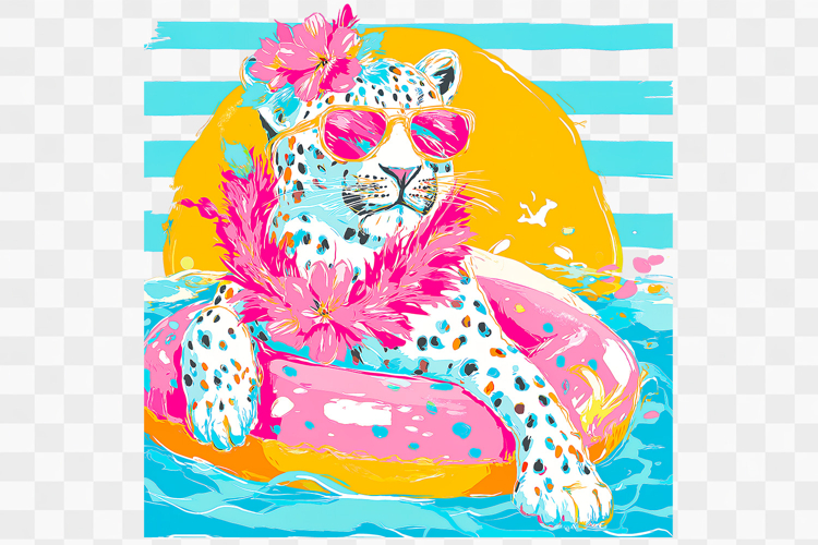 Leopard Bougie Sassy Summer Sublimation PNG Design