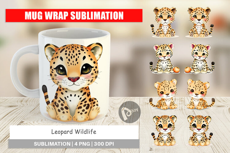 Mug Wrap Leopard Wildlife example image 1