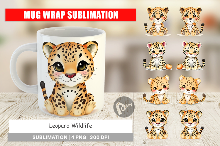 Mug Wrap Leopard Wildlife