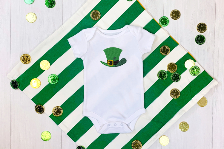 St Patricks Day Leprechaun Hat Mini Embroidery File