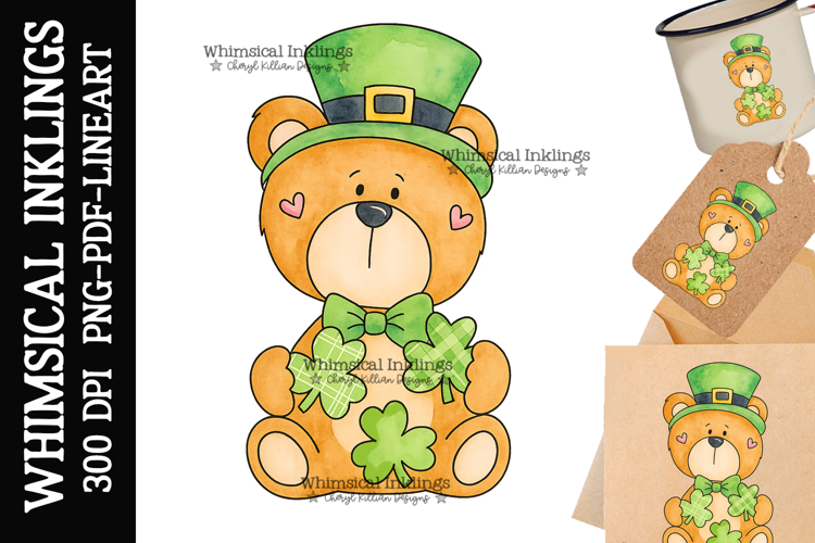 Leprechaun Bear Sublimation Clipart